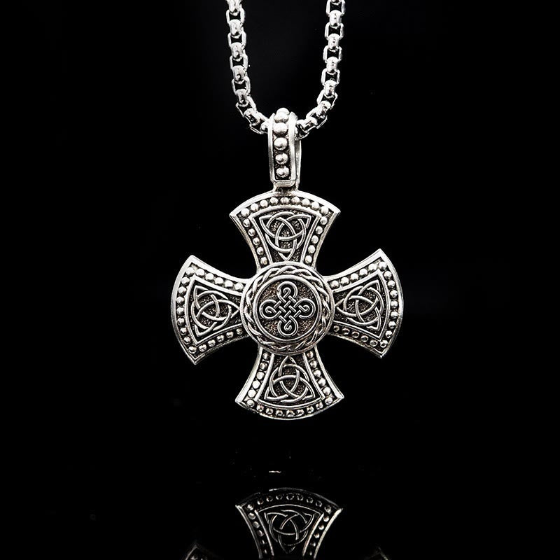 Christianartworkshop 925 Sterling Silver Vintage & Classic Cross Necklace: Ancient Elegance Meets Spiritual Symbolism - 925 Sterling Silver - image 0