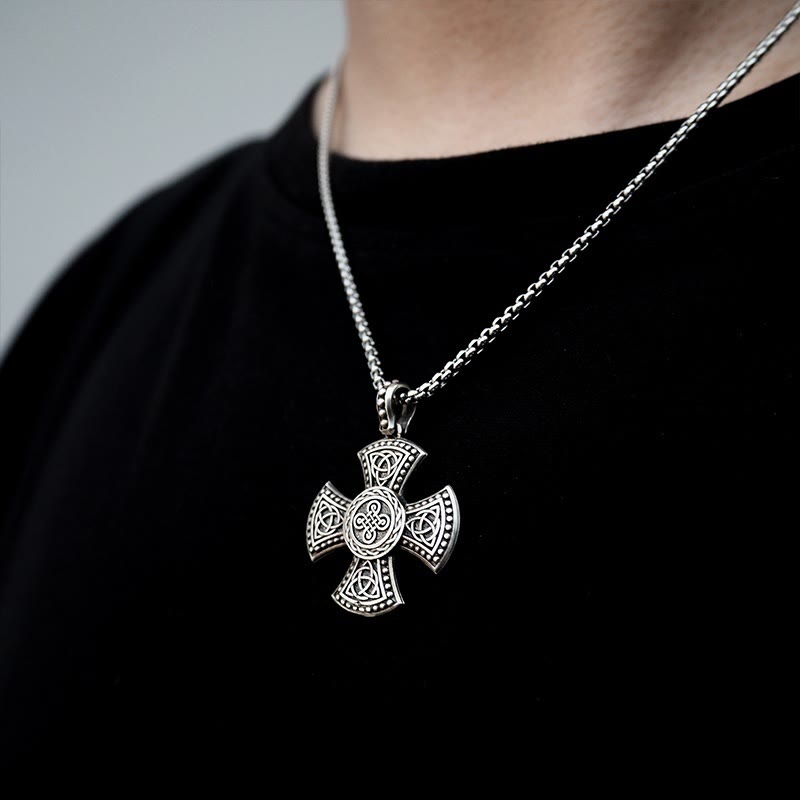 Christianartworkshop 925 Sterling Silver Vintage & Classic Cross Necklace: Ancient Elegance Meets Spiritual Symbolism - image 2