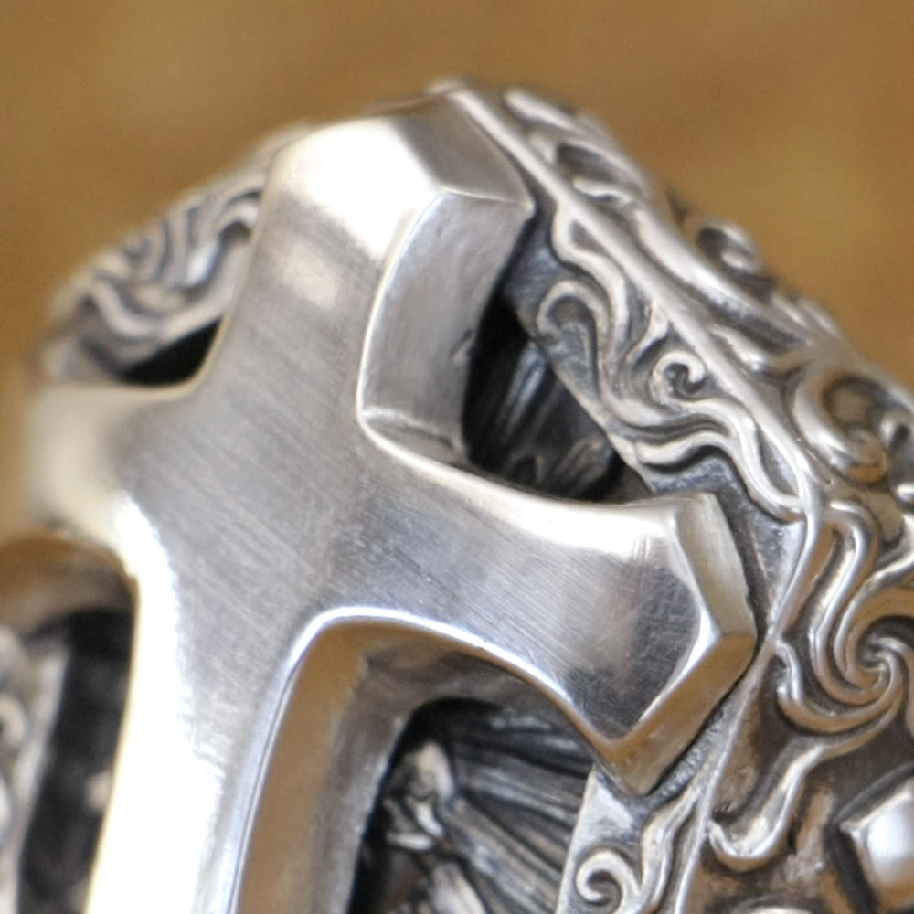 Christianartworkshop 925 Sterling Silver Divine Cross Ring - A Symbol of Spiritual Connection - image 5