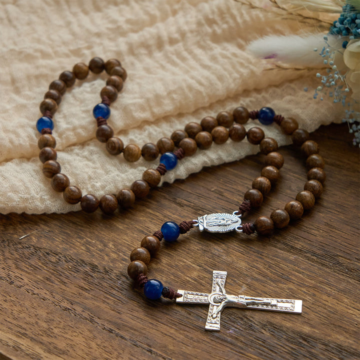 Christianartworkshop Handmade Gold sandalwood Rosary with Our Lady of Guadalupe: A Faithful Companion