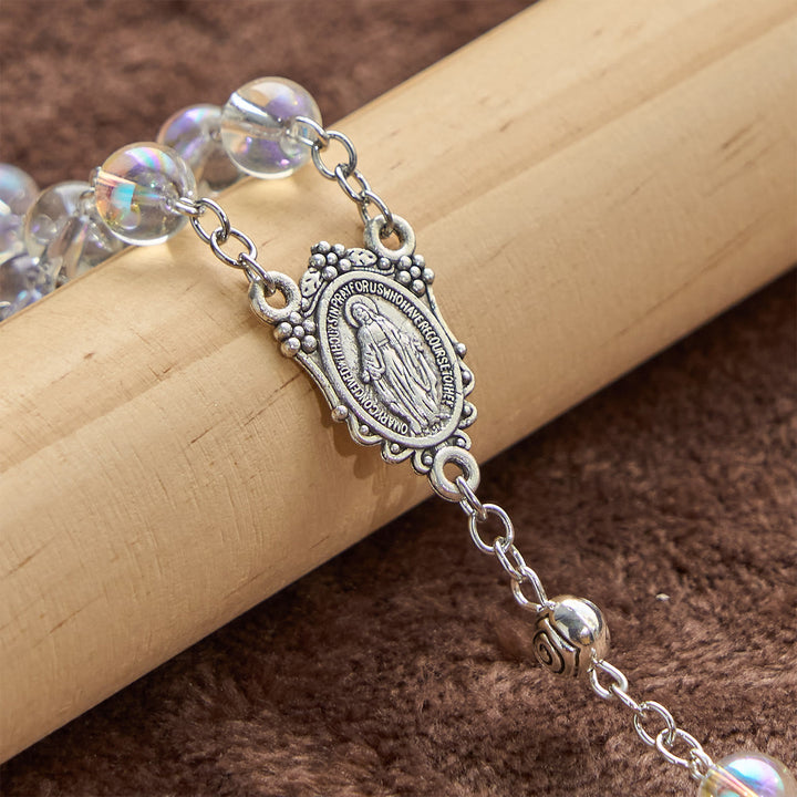 FREE Today: Handmade Multicolored Refraction Glass Bead Rosary: Connecting with Faith - image 8