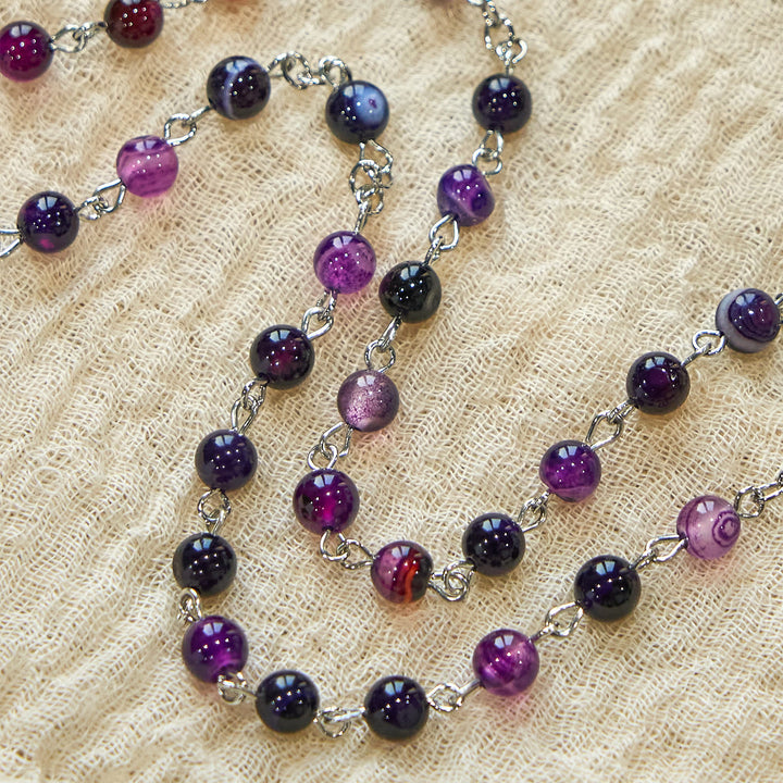 Christianartworkshop 6mm Purple Agate Rosary: A Reminder of God's Regal & Divine Nature