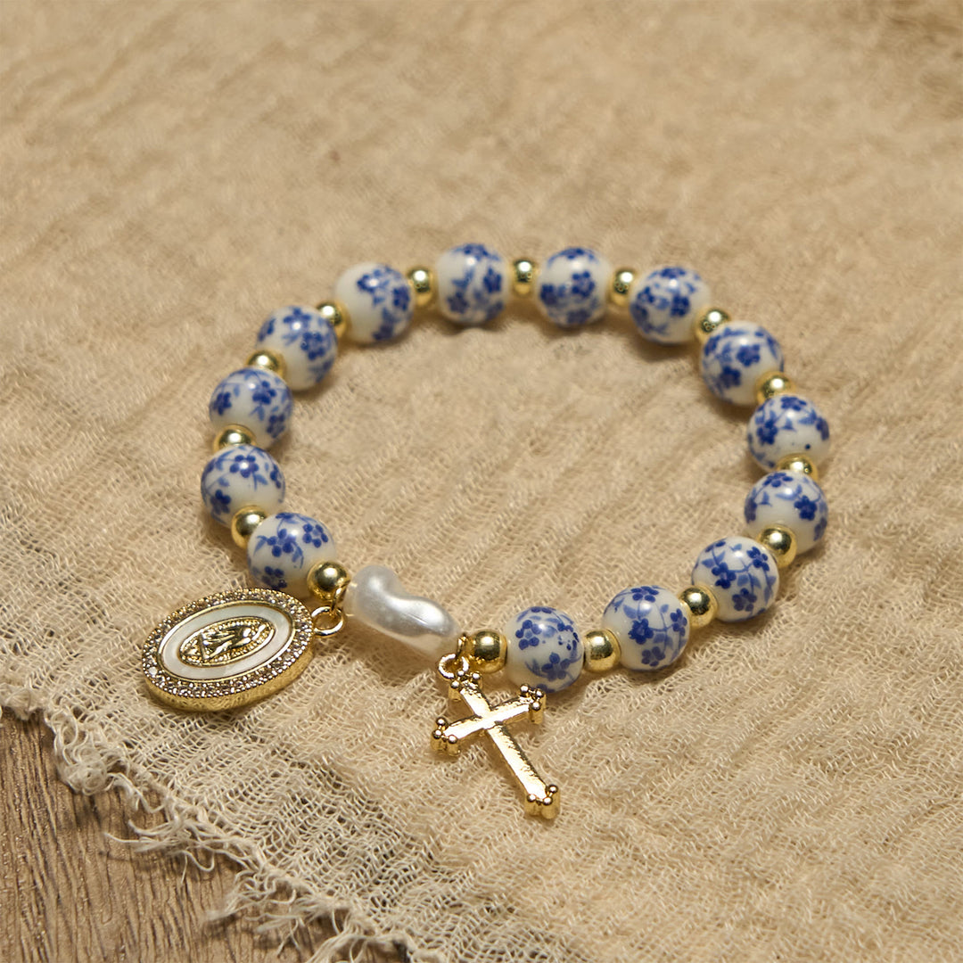 FREE Today: Our Lady Medal & Cross Floral-Inspired Bracelet: Faith Meets Style - image 5