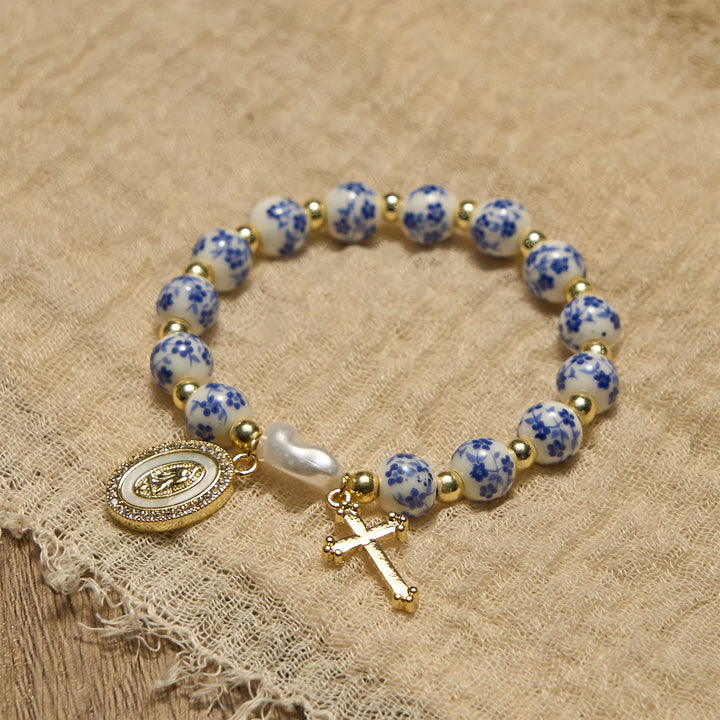 FREE Today: Our Lady Medal & Cross Floral-Inspired Bracelet: Faith Meets Style - image 5