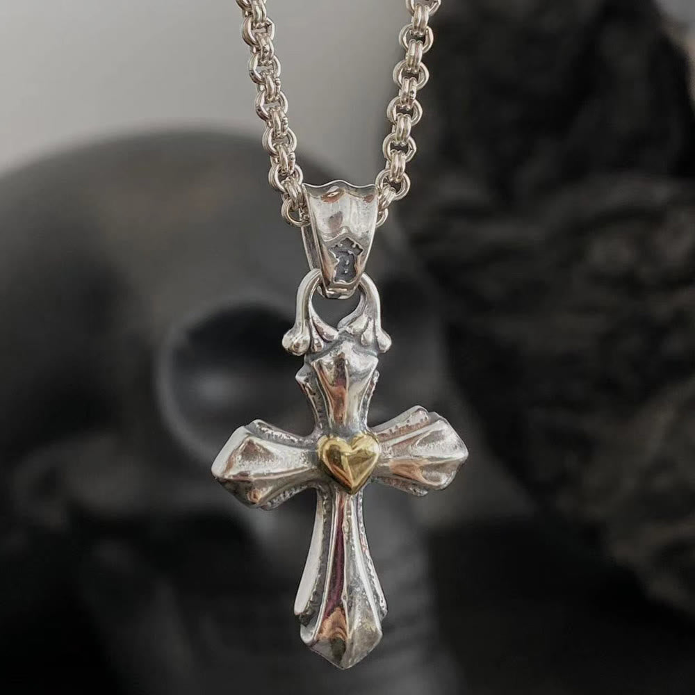 Christianartworkshop 925 Sterling Silver Vintage Necklace with Mary & Cross Charms: Emblem of Faith and Devotion - B - image 2