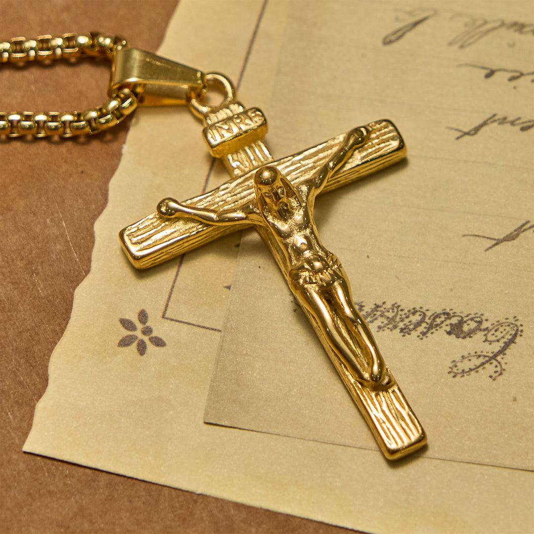 FREE Today: 3color Crucifix Pendant Necklace: Divine Amulet of Faith
