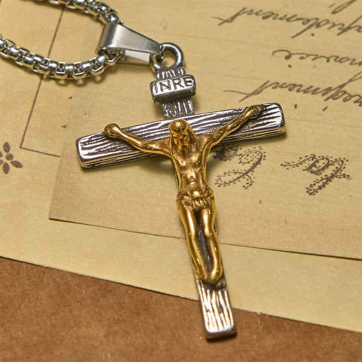 FREE Today: 3color Crucifix Pendant Necklace: Divine Amulet of Faith