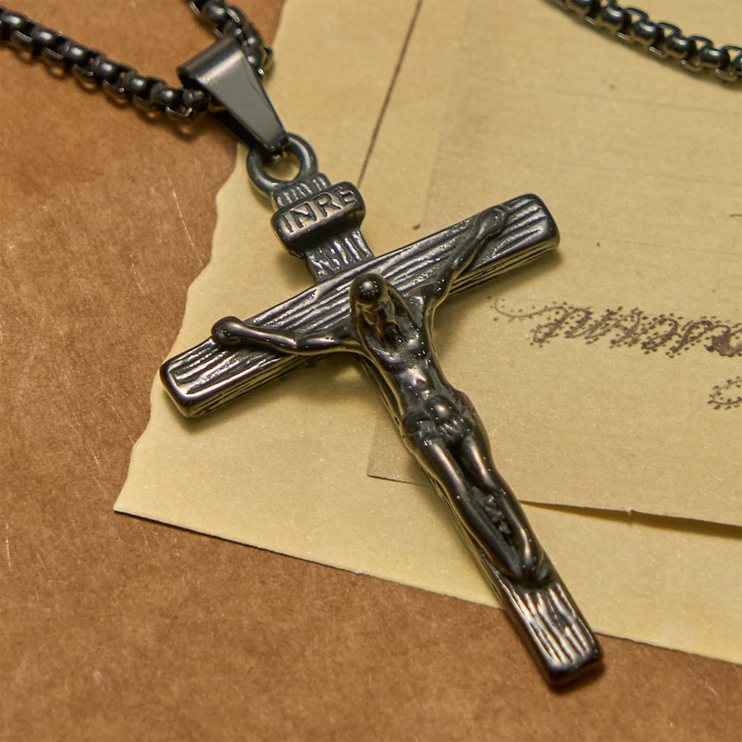 FREE Today: 3color Crucifix Pendant Necklace: Divine Amulet of Faith