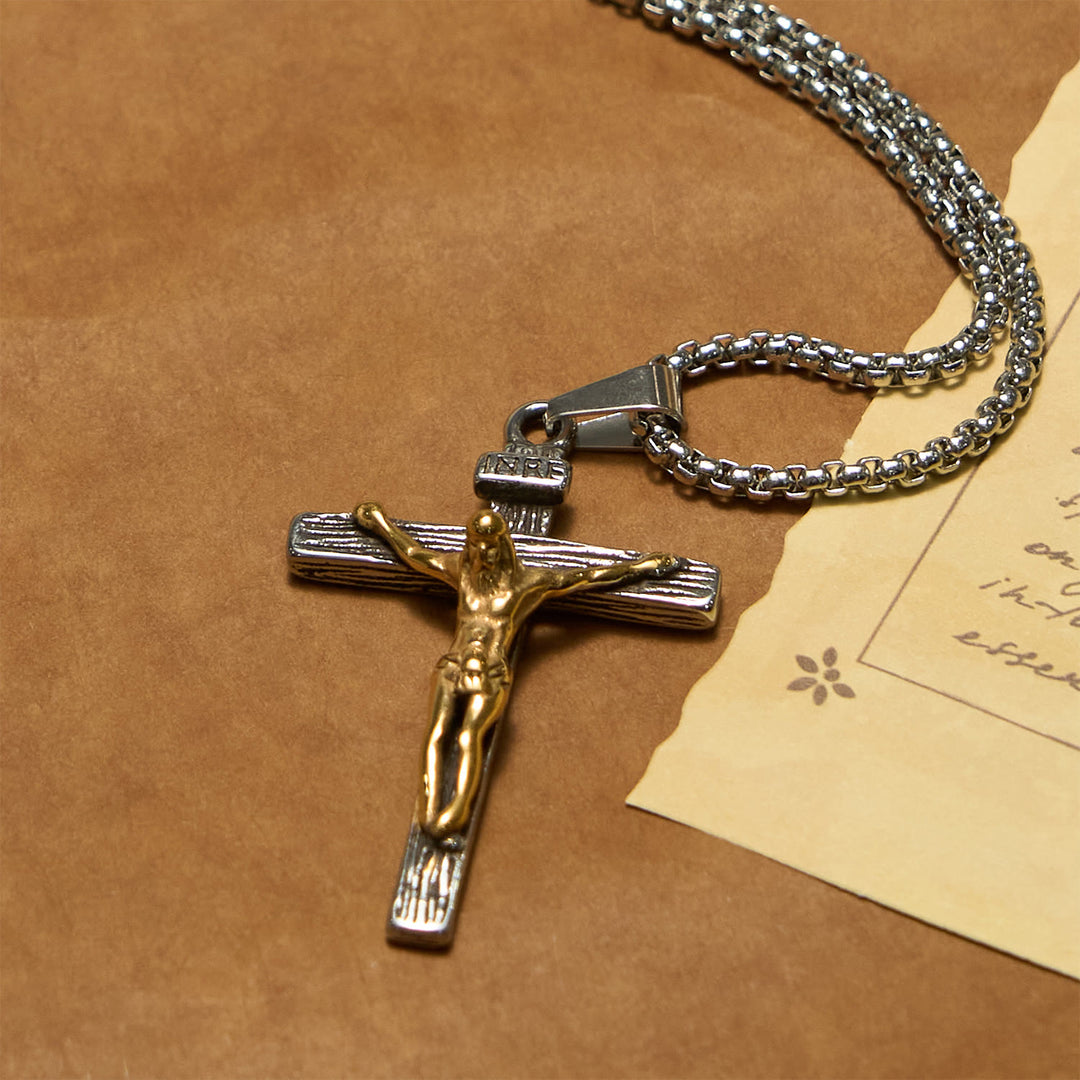 FREE Today: 3color Crucifix Pendant Necklace: Divine Amulet of Faith