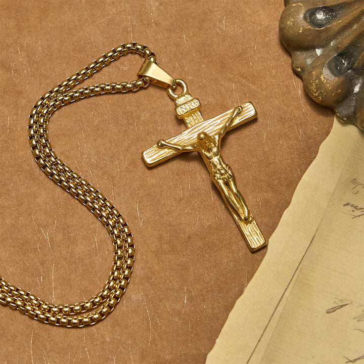 FREE Today: 3color Crucifix Pendant Necklace: Divine Amulet of Faith