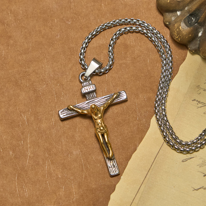 FREE Today: 3color Crucifix Pendant Necklace: Divine Amulet of Faith
