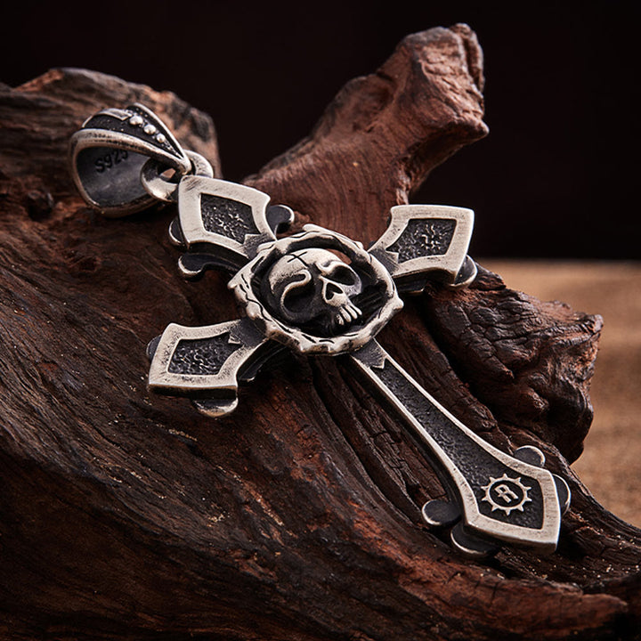 Christianartworkshop Vintage Holy Cross with Skull Necklace: A Profound Symbol of Faith's Darker Depths - image 3