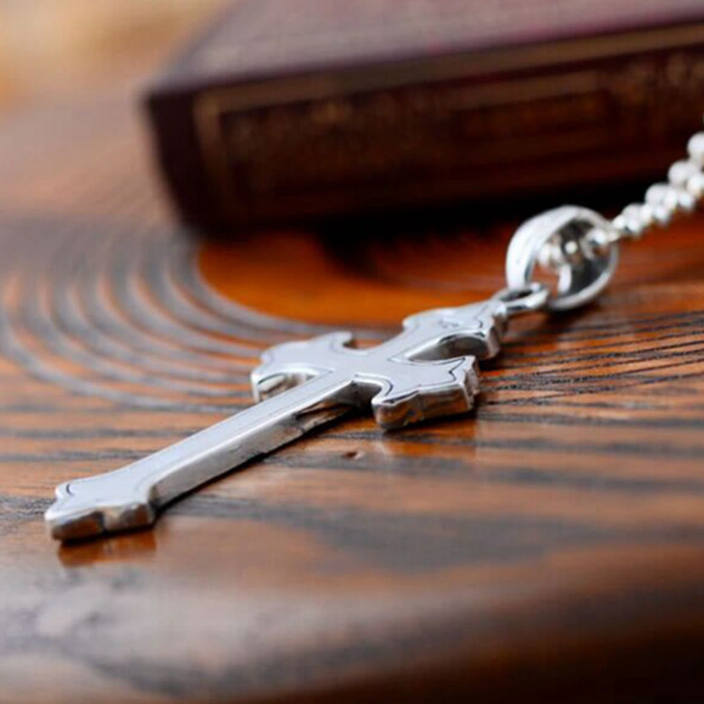 Christianartworkshop 925 Sterling Silver Vintage & Minimalist Style Cross Necklace: Distinctive Symbol of Faith - image 4