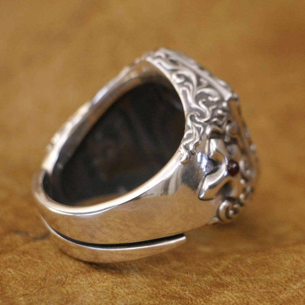 Christianartworkshop Vintage 925 Sterling Silver Thorned Heart Cross Ring: A Treasured Token of Spiritual Love - image 7