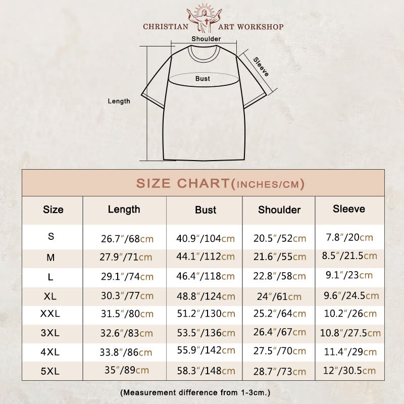 Christianartworkshop Fruit Of The Spirit Double Sided Unisex Washed T-shirt - image 2