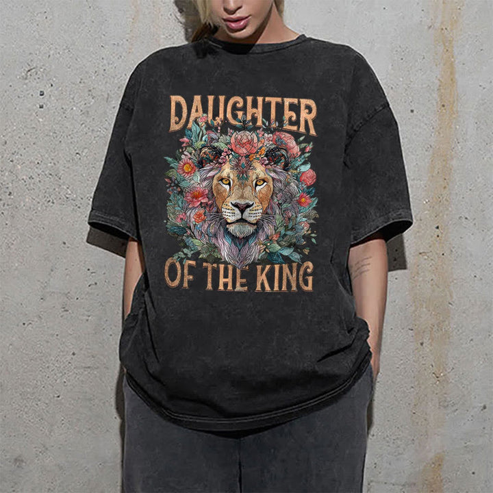 Christianartworkshop Daughter Of The King Christian Unisex Washed T-Shirt - image 10