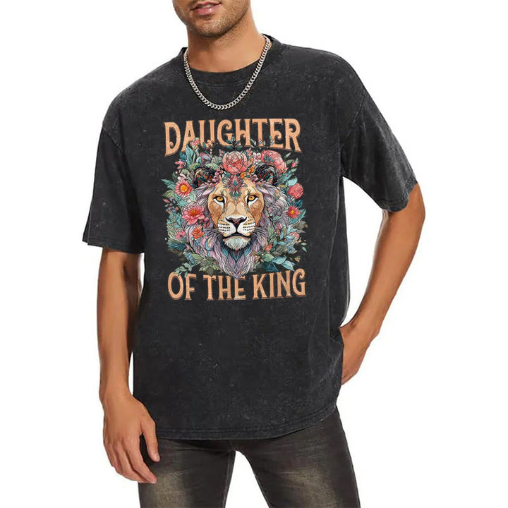 Christianartworkshop Daughter Of The King Christian Unisex Washed T-Shirt - image 11