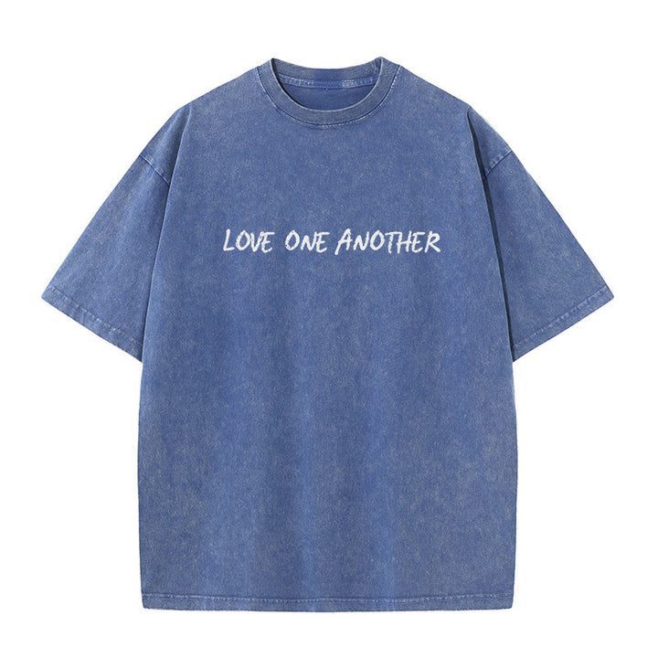 Christianartworkshop Love One Another Unisex Washed T-Shirt