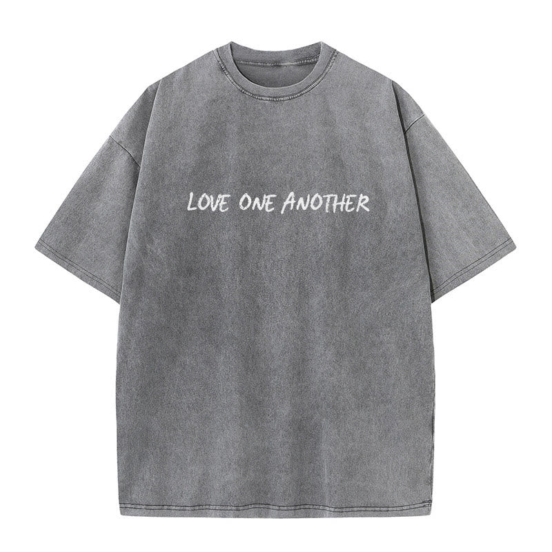 Christianartworkshop Love One Another Unisex Washed T-Shirt