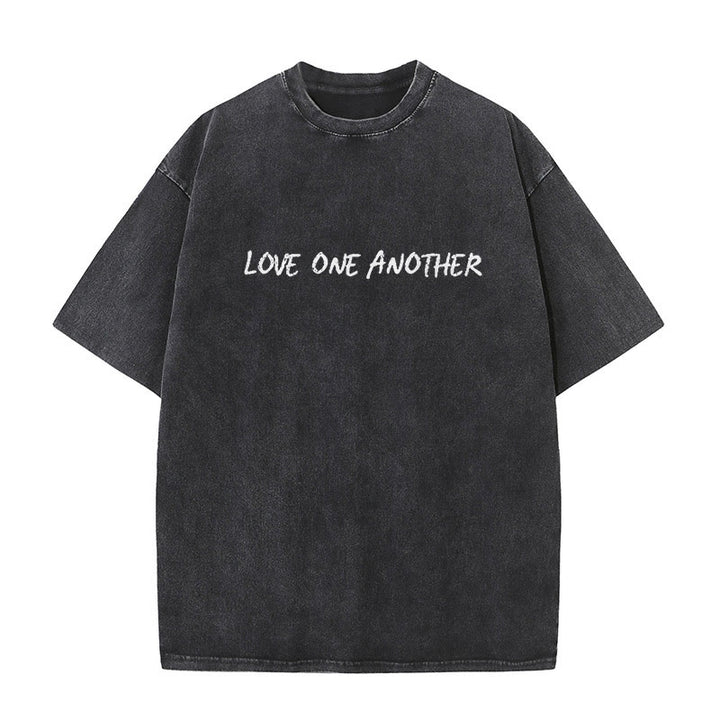 Christianartworkshop Love One Another Unisex Washed T-Shirt