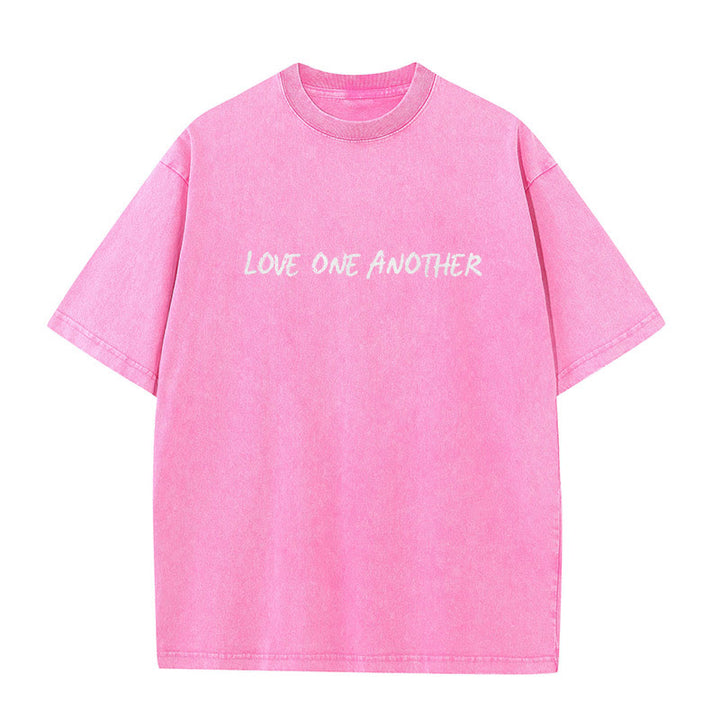 Christianartworkshop Love One Another Unisex Washed T-Shirt