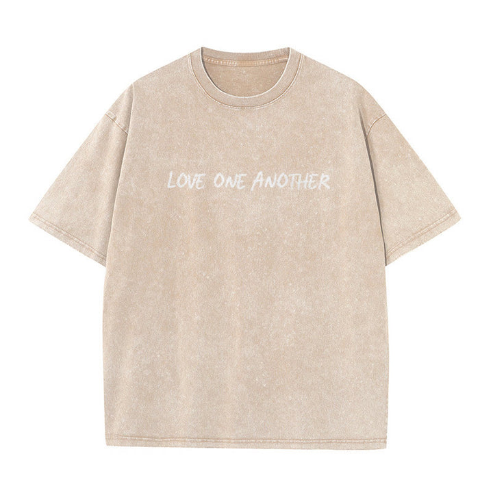 Christianartworkshop Love One Another Unisex Washed T-Shirt