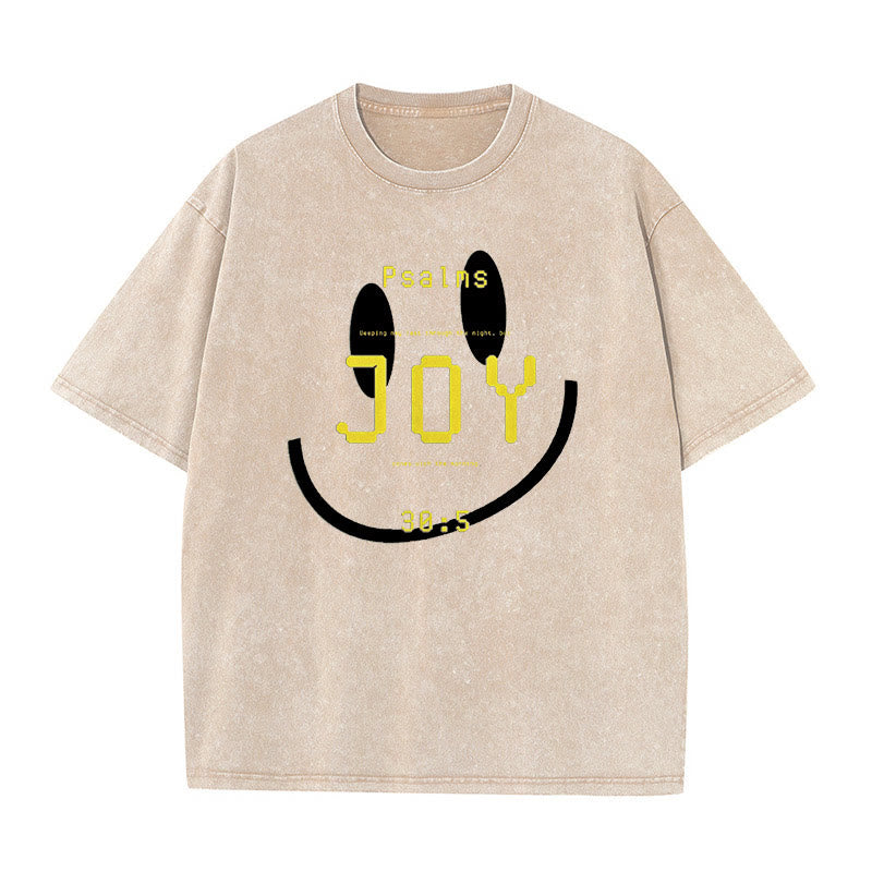 Christianartworkshop Joy Psalm 30:5 Unisex Washed T-Shirt - Apricot - 5XL - image 7