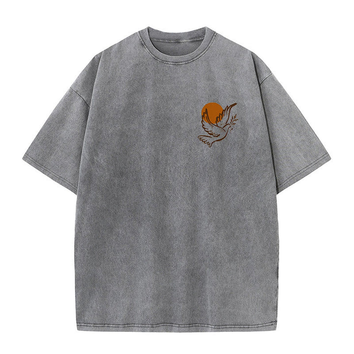 Christianartworkshop Spirit of the Lord and Freedom Unisex Washed T-Shirt - image 9
