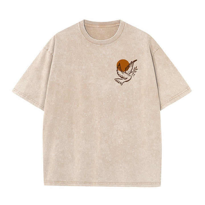 Christianartworkshop Spirit of the Lord and Freedom Unisex Washed T-Shirt - image 5