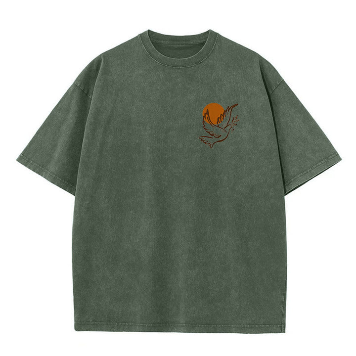 Christianartworkshop Spirit of the Lord and Freedom Unisex Washed T-Shirt - image 11