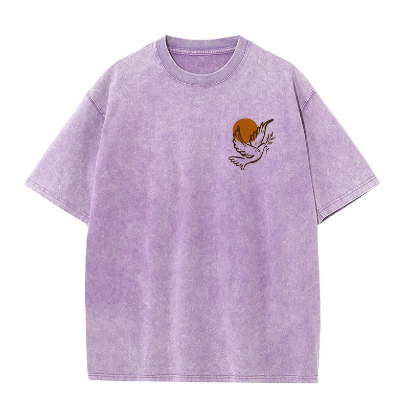 Christianartworkshop Spirit of the Lord and Freedom Unisex Washed T-Shirt - image 15