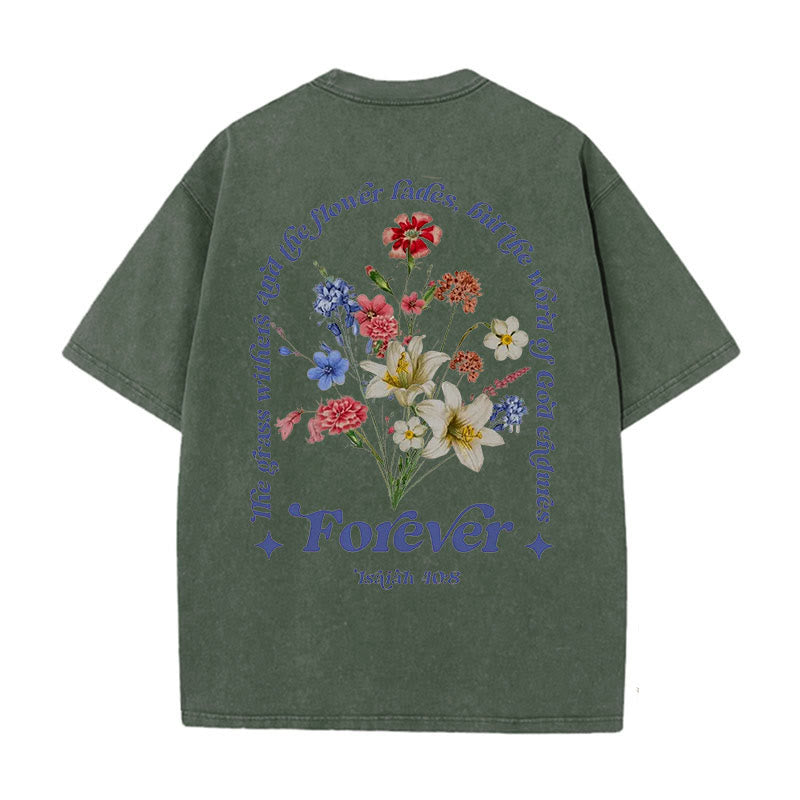 Christianartworkshop Eternal Word of God Unisex Washed T-Shirt