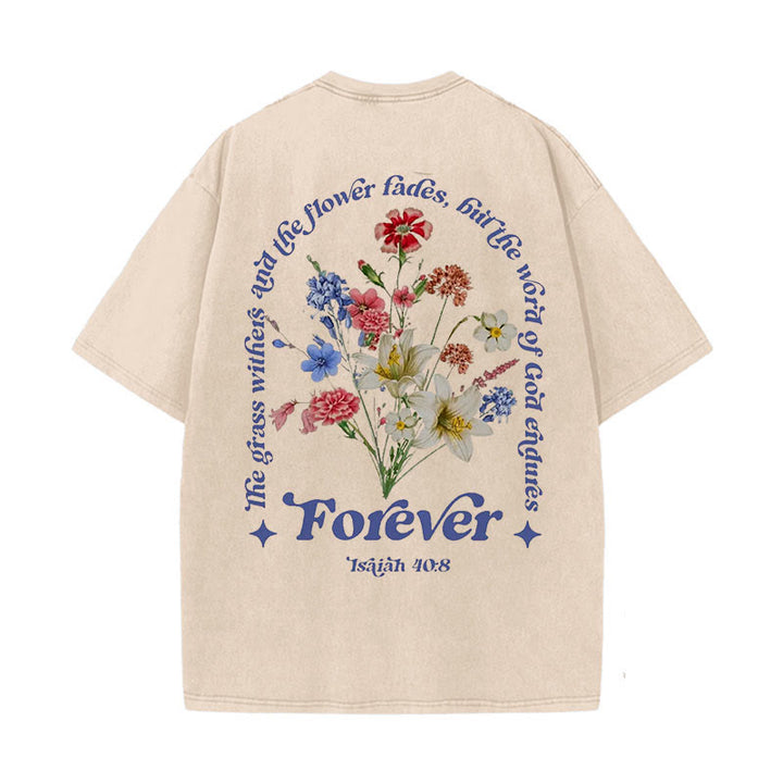 Christianartworkshop Eternal Word of God Unisex Washed T-Shirt