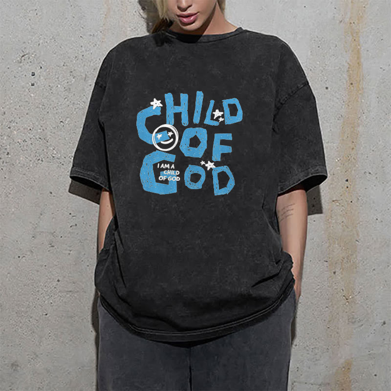 Christianartworkshop Child of God Unisex Washed T-Shirt - image 6