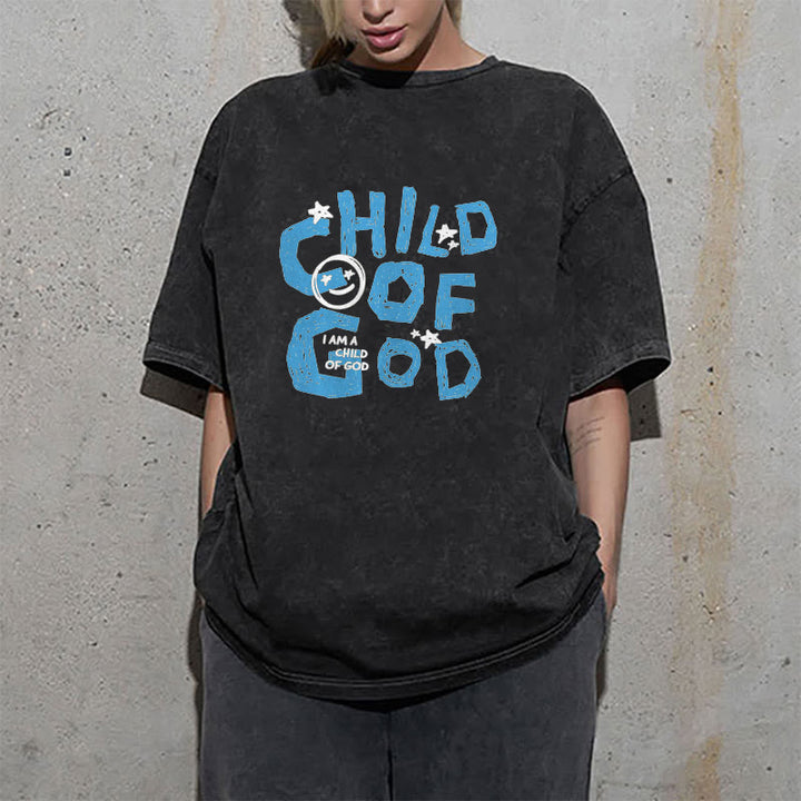 Christianartworkshop Child of God Unisex Washed T-Shirt - image 6