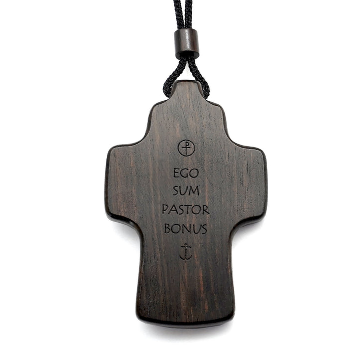 Christianartworkshop Handmade Good Shepherd Jesus With Wood Cross Necklace: A Symbol of Faith and Craftsmanship - image 9