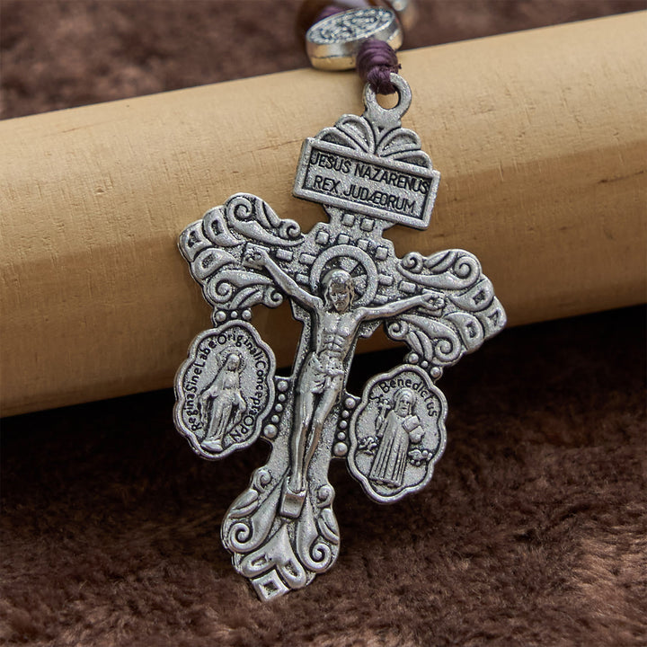 FREE Today: St. Benedict Medal Church Forgiveness Absolution Wooden Necklace Rosary Gift