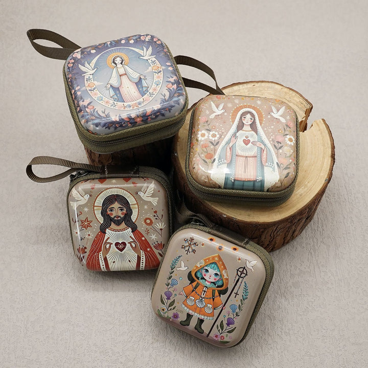 FREE Today: 9 Patterns Cartoon Style Square Rosary Cases: A Beautiful Blend of Faith and Function