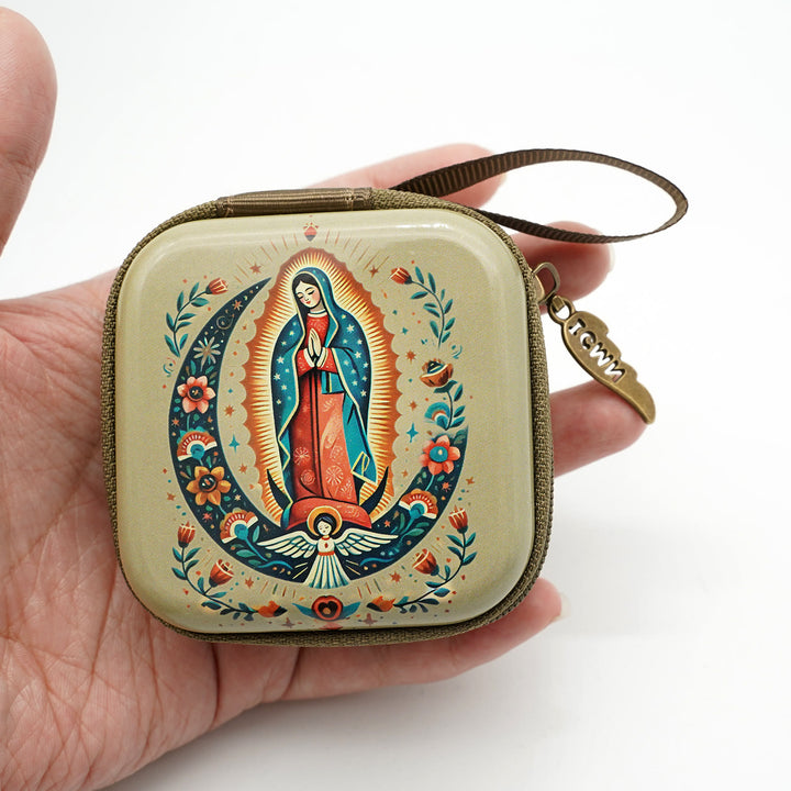 Christianartworkshop 9 Patterns Cartoon Style Square Rosary Cases: A Beautiful Blend of Faith and Function - image 3