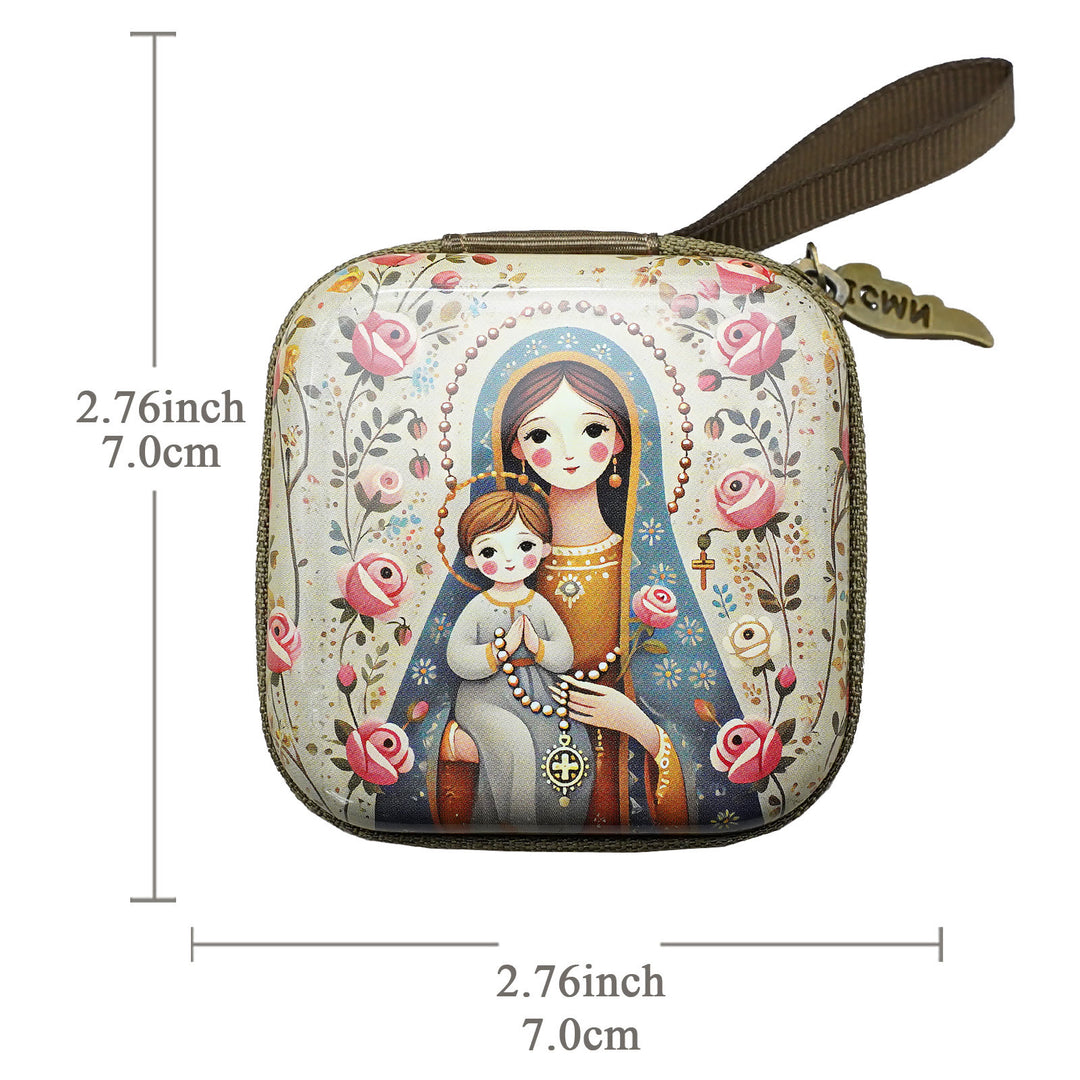 Christianartworkshop 9 Patterns Cartoon Style Square Rosary Cases: A Beautiful Blend of Faith and Function - image 10