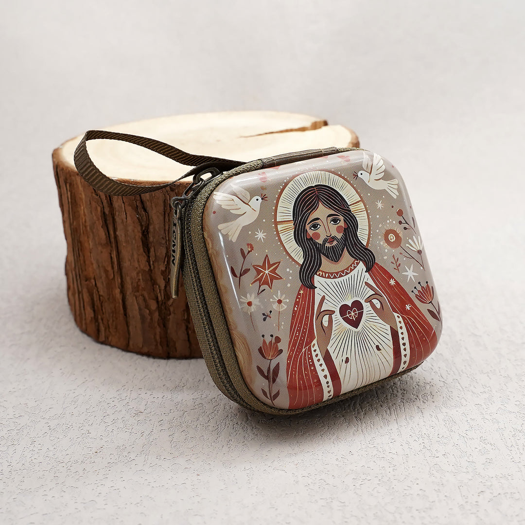 Christianartworkshop 9 Patterns Cartoon Style Square Rosary Cases: A Beautiful Blend of Faith and Function - image 14