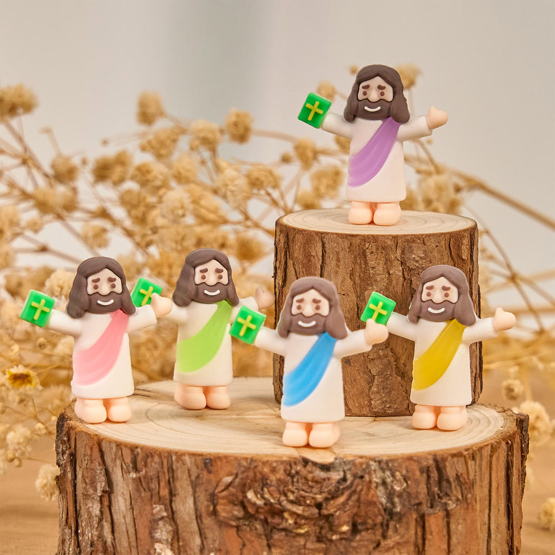 Christianartworkshop 5/10/20/30pcs Faith - Inspired Mini Jesus Figurines with Bible in Hand - 30pcs/set - image 1
