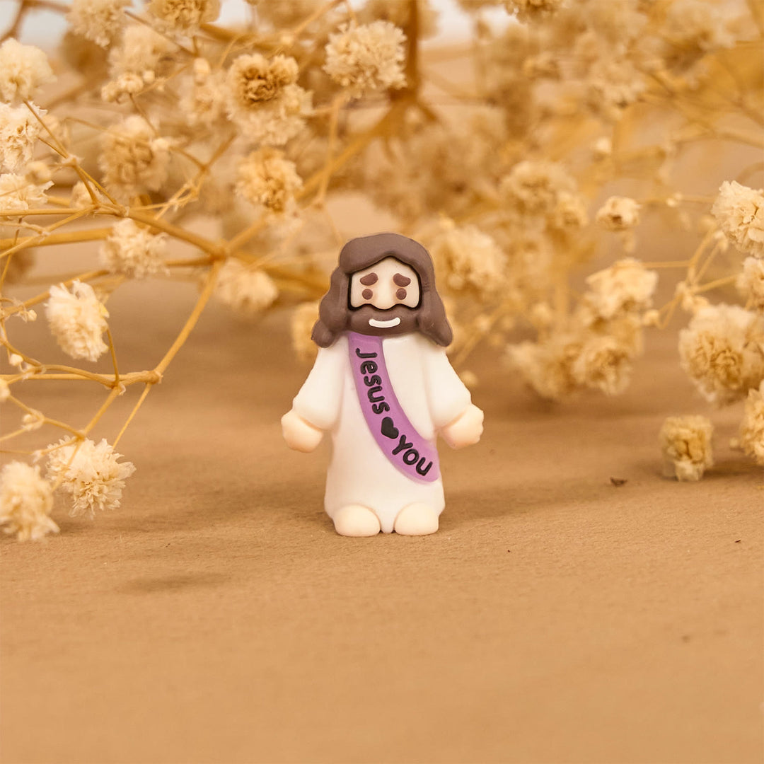 Christianartworkshop 5/10/20/30pcs Glow-in-the-dark Colorful Mini Jesus Figurine with Jesus Love you - image 7