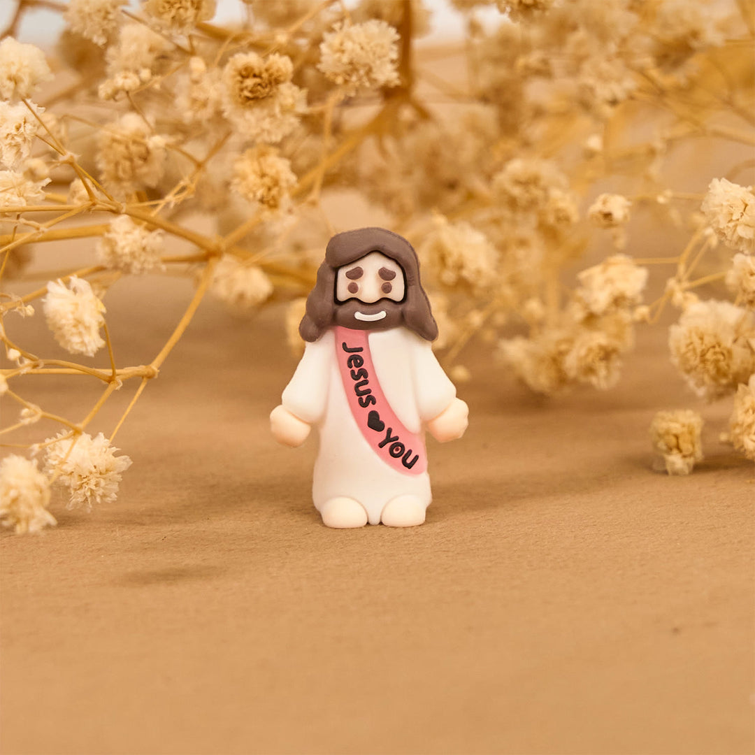 Christianartworkshop 5/10/20/30pcs Glow-in-the-dark Colorful Mini Jesus Figurine with Jesus Love you - image 5