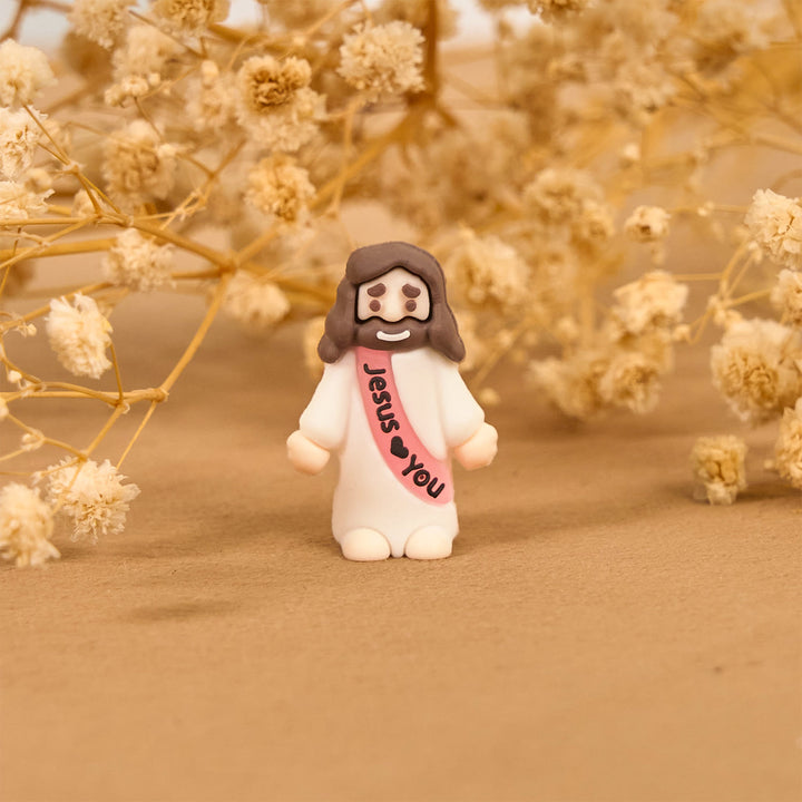 Christianartworkshop 5/10/20/30pcs Glow-in-the-dark Colorful Mini Jesus Figurine with Jesus Love you - image 5