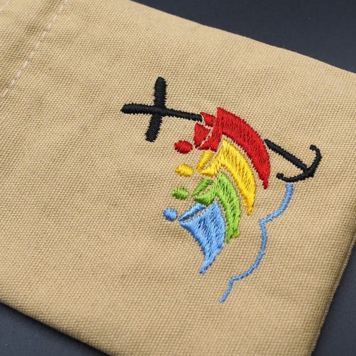Christianartworkshop Classic Style Cotton Jewelry Pouches Storage Bag with Colorful Sailboat & Cross Embroidery: Divine Protection - image 4
