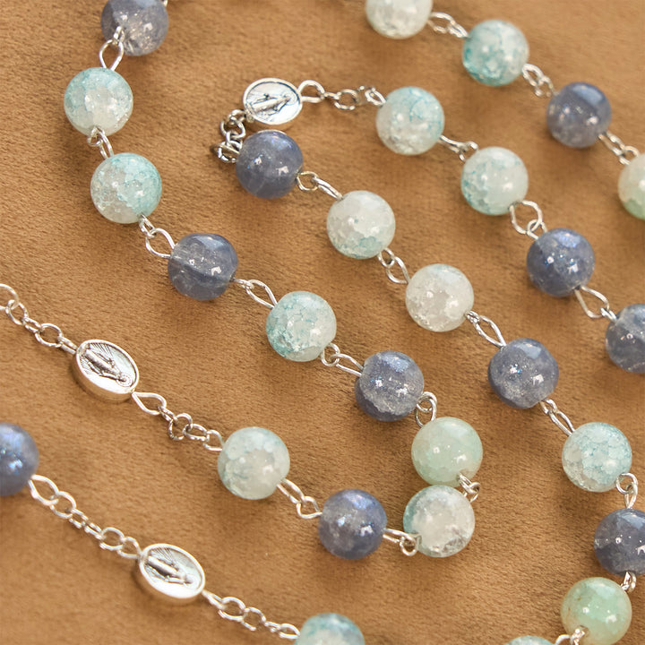 FREE Today: Handmade Original Grey Blue Rosary with Miraculous Medal: A Unique Expression of Faith - image 6