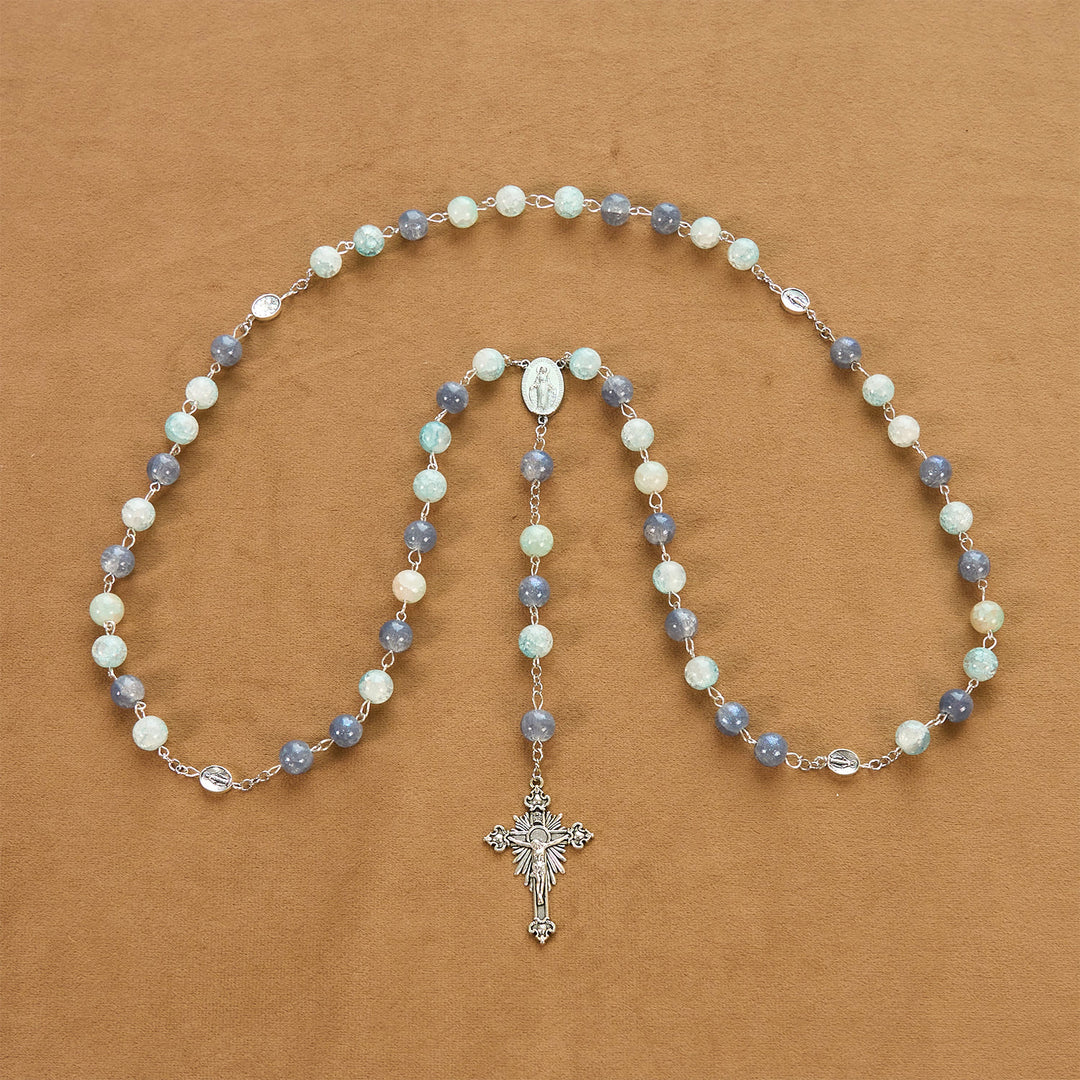 FREE Today: Handmade Original Grey Blue Rosary with Miraculous Medal: A Unique Expression of Faith - image 8