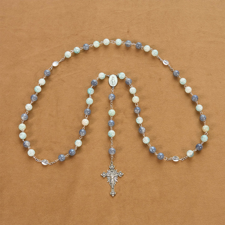 FREE Today: Handmade Original Grey Blue Rosary with Miraculous Medal: A Unique Expression of Faith - image 8