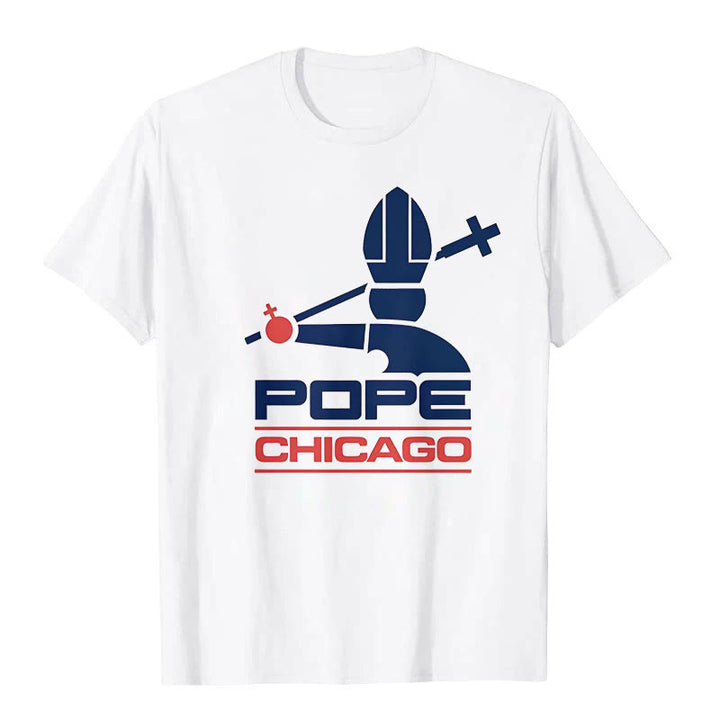 Christianartworkshop Pope Chicago Round Neck T-shirt - White - 2XL - image 1